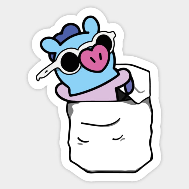 MANG POCKET (BT21) Sticker by goldiecloset